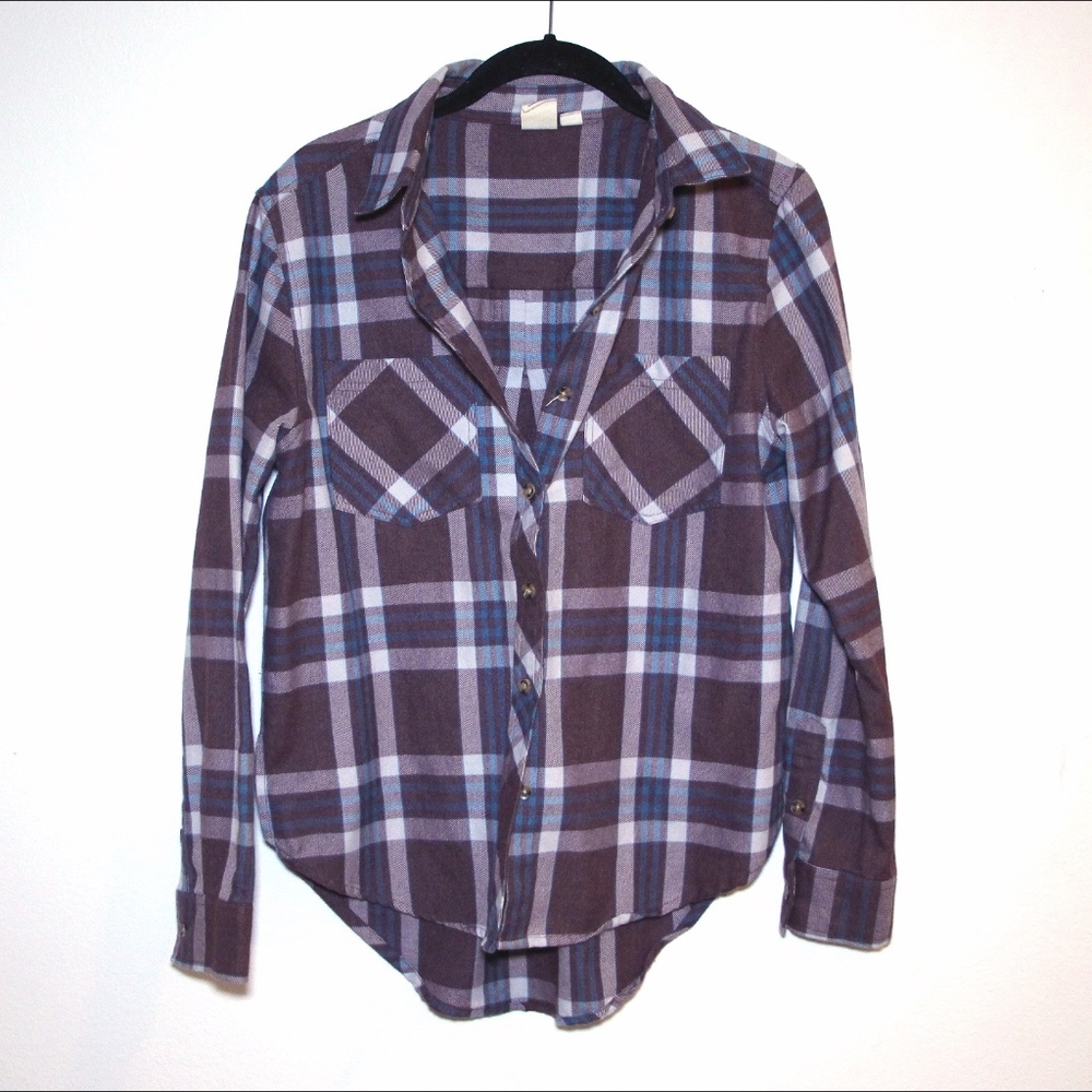 LA Hearts Fall Plaid top
